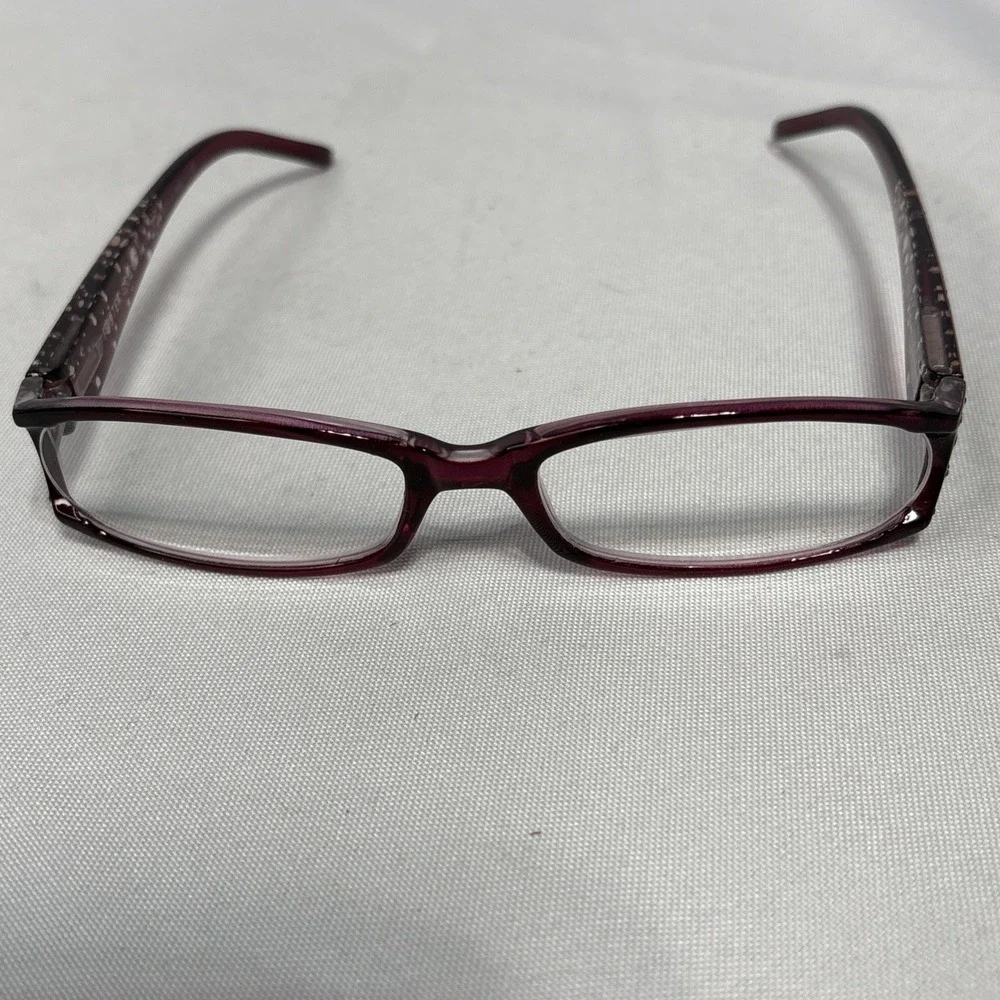 Foster Grant Reading Glasses +150 Red Glitter Polka‎ Dot Frame Stylish Readers